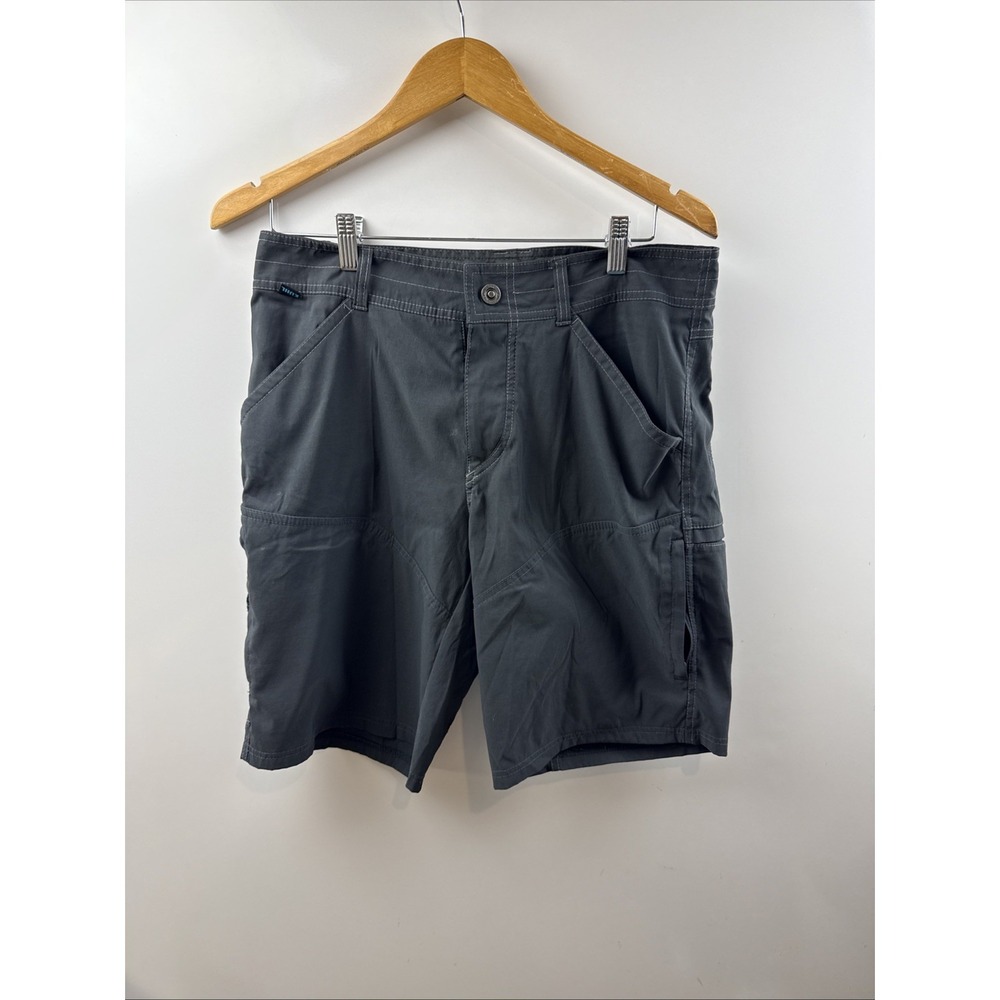Kuhl Renegade Carpenter Shorts Mens 32 Gray Stretch Cargo Outdoor Hiking Camping